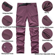 Load image into Gallery viewer, Wholesale Women's Convertible Zip Off Hiking Pants Waterproof Fishing Pants 2505
