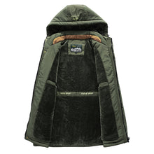 Load image into Gallery viewer, Customize Men's Winter Fleece Lined Vest Detachable Hood Sleeveless Jacket