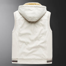 Load image into Gallery viewer, Customize Men's 100% Cotton Fleece Padded Vest Hooded Gilet