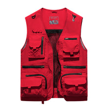 Load image into Gallery viewer, Custom Men's Quick Drying Multi Pockets Fishing Gilet