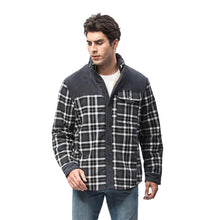 Load image into Gallery viewer, Wholesale Men's Winter Warm Cotton Plaid Flannel Jacket Sherpa Fleece