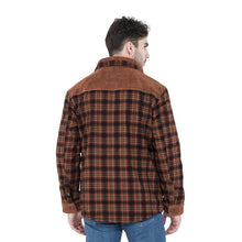 Load image into Gallery viewer, Wholesale Men's Winter Warm Cotton Plaid Flannel Jacket Sherpa Fleece