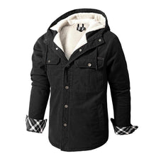 Load image into Gallery viewer, Wholesale Men's Thick Warm Hooded Jacket Sherpa Fleece Lined