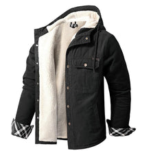Load image into Gallery viewer, Wholesale Men's Thick Warm Hooded Jacket Sherpa Fleece Lined