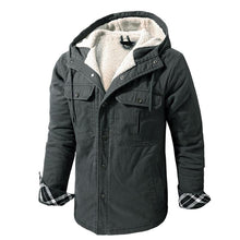Load image into Gallery viewer, Wholesale Men's Thick Warm Hooded Jacket Sherpa Fleece Lined